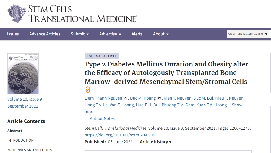 影響干細胞移植治療2型糖尿病的療效原因有兩種