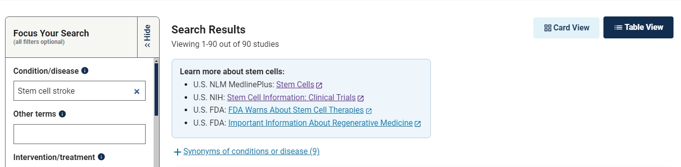 干細胞治療急性缺血性中風(fēng)的臨床試驗達90項。