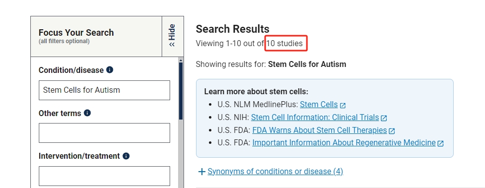 干細胞治療自閉癥的臨床研究進(jìn)展