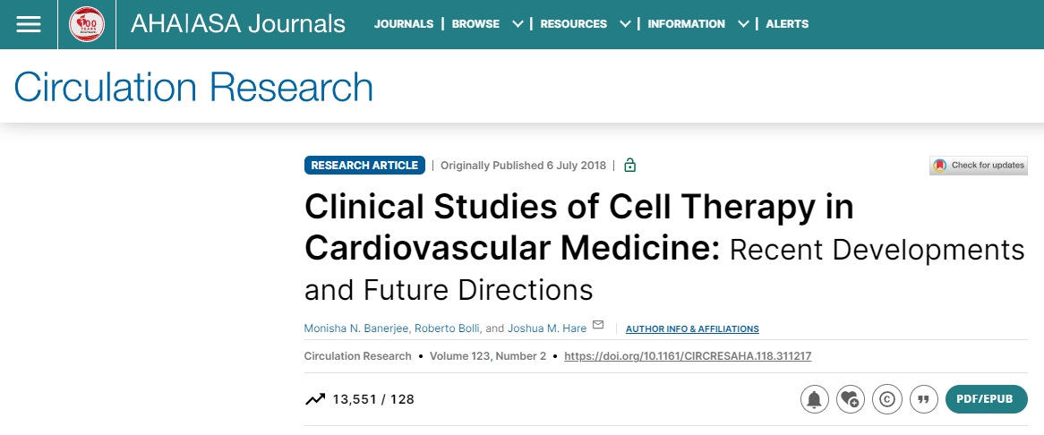 心血管醫學(xué)細胞治療臨床研究：最新進(jìn)展及未來(lái)方向