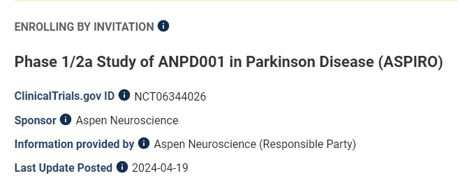 ASPIRO1/2a期臨床試驗 (NCT06344026)。