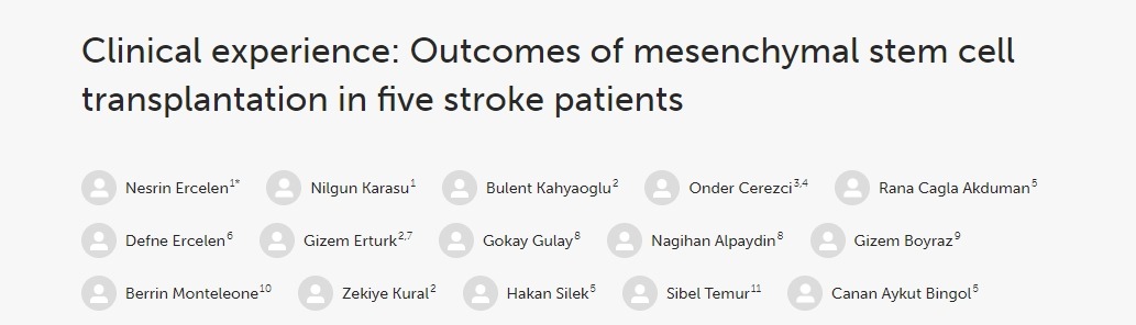 五例中風(fēng)患者接受間充質(zhì)干細胞移植的結果