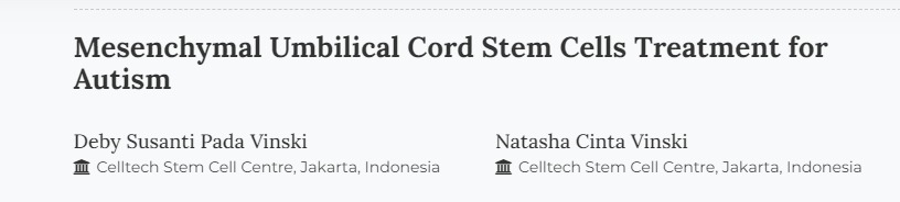 間充質(zhì)臍帶干細胞治療自閉癥