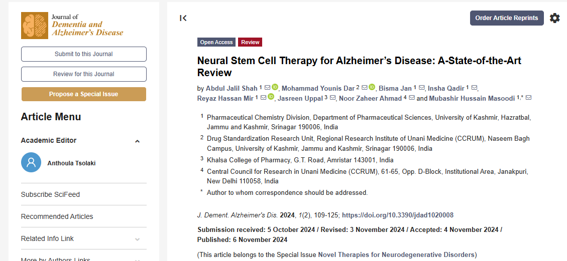 阿爾茨海默病的神經(jīng)干細胞療法：最新進(jìn)展綜述