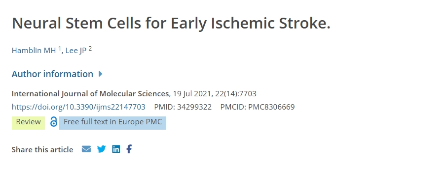 神經(jīng)干細胞治療早期缺血性中風(fēng)