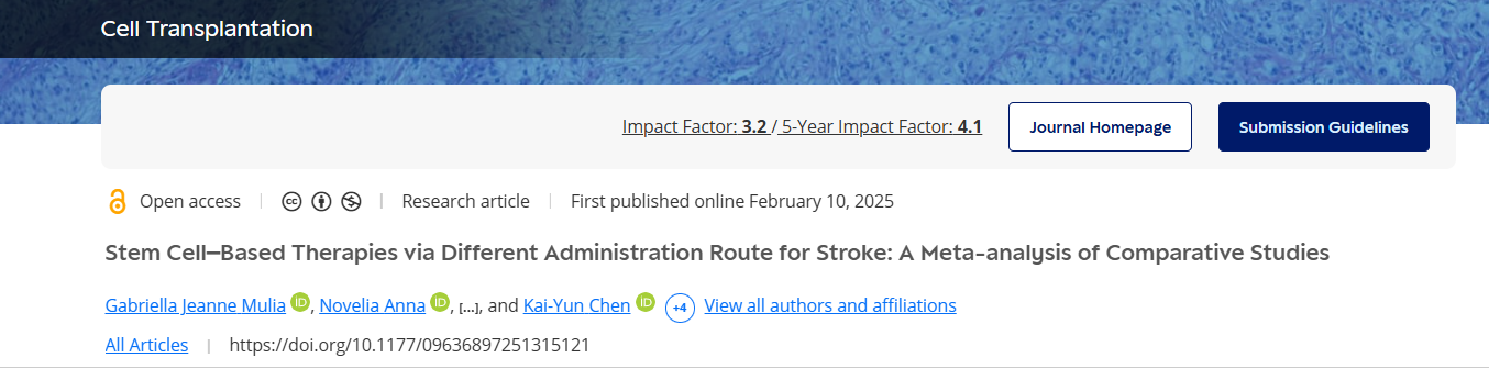 通過(guò)不同給藥途徑治療中風(fēng)的干細胞療法:比較研究的薈萃分析 通過(guò)不同給藥途徑治療中風(fēng)的干細胞療法:比較研究的薈萃分析