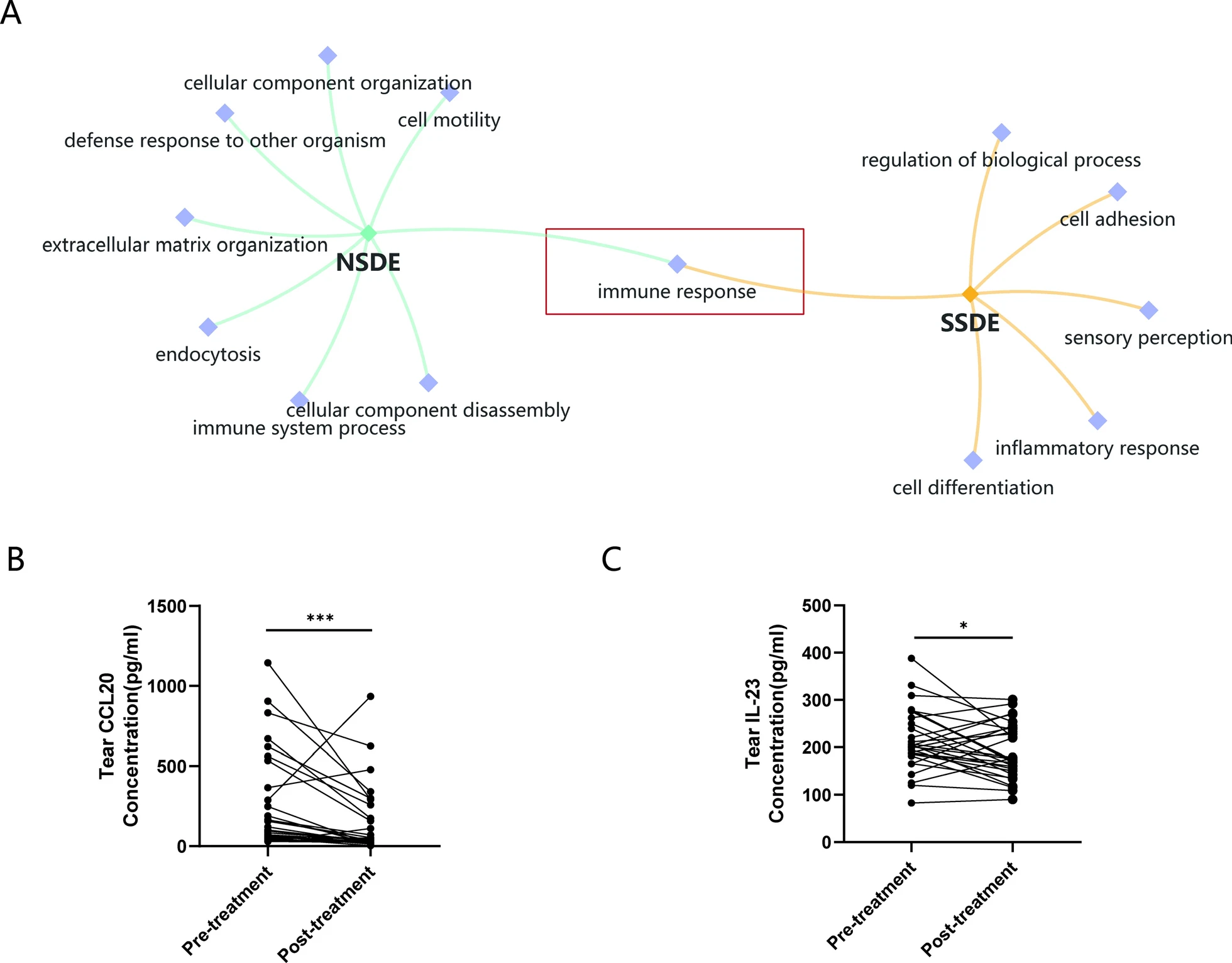 圖4：MSCs治療的NSDE組和SSDE組的聯(lián)合分析。