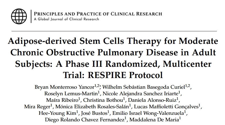 脂肪干細胞治療成人中度慢性阻塞性肺?。阂豁桰II期隨機、多中心臨床試驗：RESPIRE方案