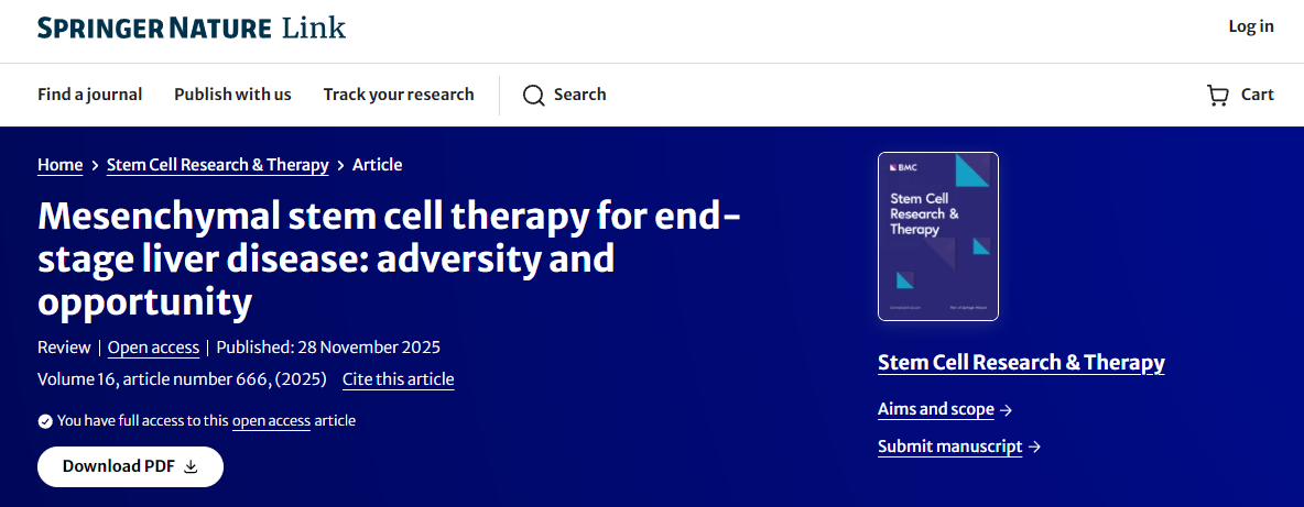 間充質(zhì)干細胞療法治療終末期肝?。禾魬鹋c機遇