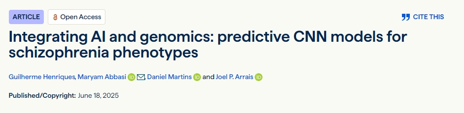整合人工智能和基因組學(xué)：精神分裂癥表型的預測 CNN 模型