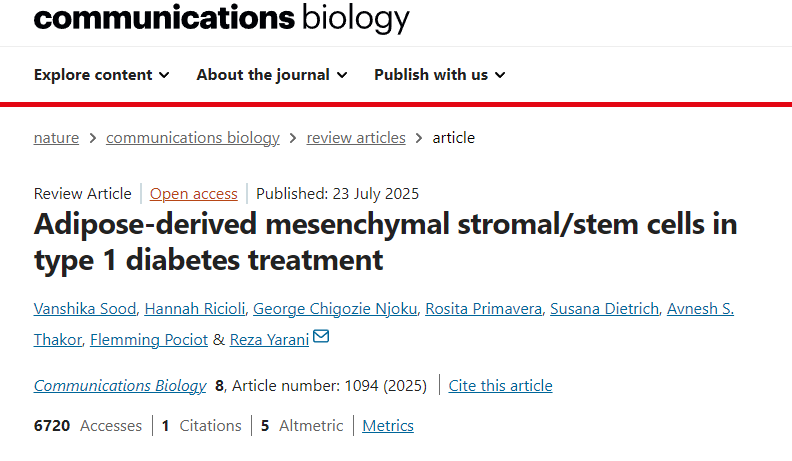 脂肪來(lái)源間充質(zhì)干細胞在1型糖尿病治療中的應用