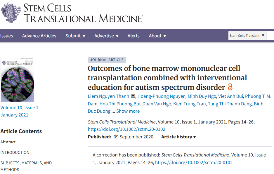 骨髓單核細胞移植聯(lián)合干預教育治療自閉癥譜系障礙的療效