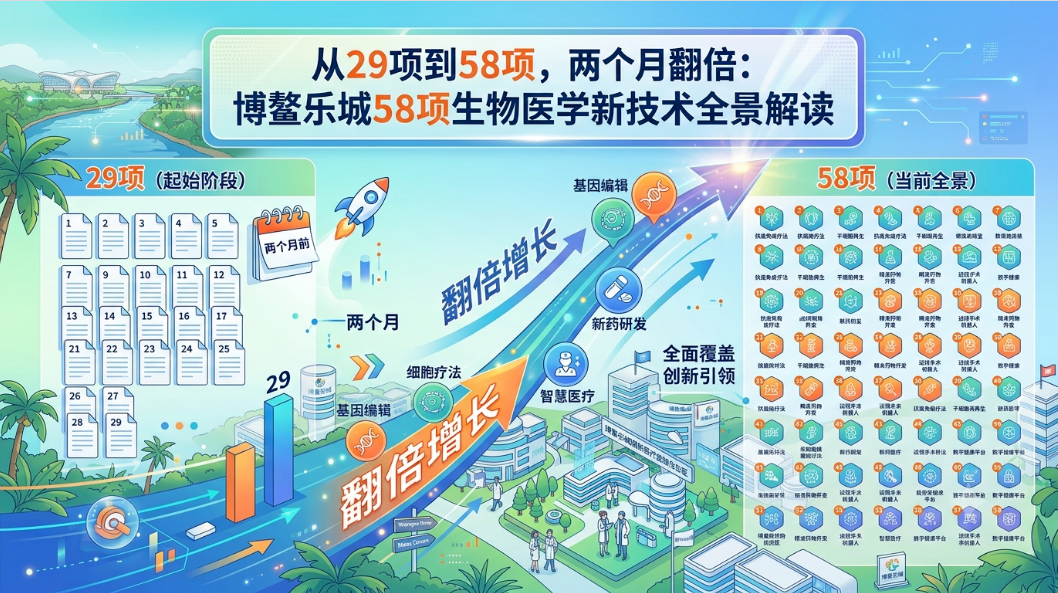 從29項到58項，兩個(gè)月翻倍：博鰲樂(lè )城58項生物醫學(xué)新技術(shù)全景解讀